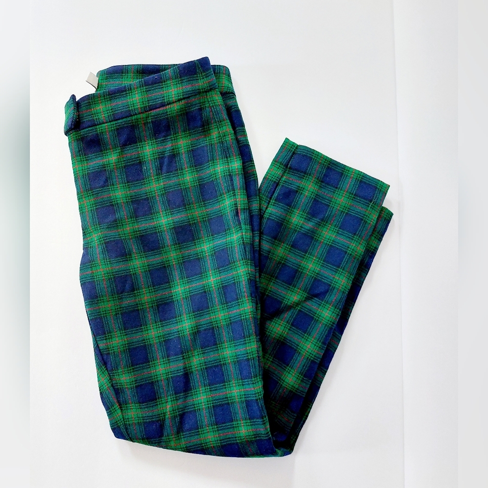 Toboggan Tartan Wool Ankle Pant size‎ 2 Vinyard Vines Peppy St Patrick Christmas